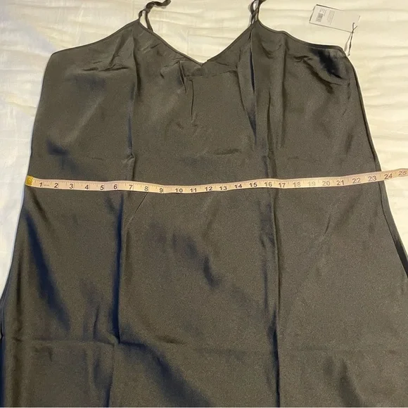 knix Black Slip Midi Dress with White Layered Turtleneck Look - Picture 7 of 8